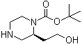 structure of CAS# 169448-17-3, (S)-2-(2-羟基乙基)哌嗪-1-羧酸叔丁酯