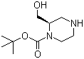 structure of CAS# 169448-87-7, (R)-1-Boc-2-Hydroxymethylpiperazine