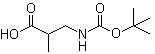 structure of CAS# 16948-10-0, 3-[(叔丁氧羰基)氨基]-2-甲基丙酸