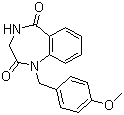 CAS # 169504-53-4, 3,4-Dihydro-1-[(4-methoxyphenyl)methyl]-1H-1,4-benzodiazepine-2,5-dione, 1-(4-Methoxybenzyl)-3,4-dihydro-1H-benzo[e][1,4]diazepine-2,5-one