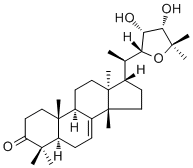 CAS # 16962-90-6, Odoratone, Dehydroodoratol, 22,25-Epoxy-23,24-dihydroxy-13alpha,14beta,17betaH-lanost-7-en-3-one