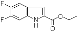 structure of CAS# 169674-34-4, 5,6-二氟吲哚-2-羧酸乙酯