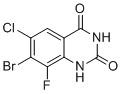 structure of CAS# 1698028-10-2, 7-溴-6-氯-8-氟喹唑啉-2,4(1H,3H)-二酮