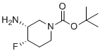 structure of CAS# 1700611-18-2, Tert-butyl cis-3-amino-4-fluoropiperidine-1-carboxylate