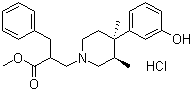 structure of CAS# 170098-28-9, (S)-2-(((3R,4R)-4-(3-羟基苯基)-3,4-二甲基哌啶-1-基)甲基)苯丙酸甲酯盐酸盐