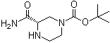 structure of CAS# 170164-47-3, (3S)-3-(氨基羰基)-1-哌嗪羧酸叔丁酯