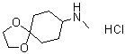 structure of CAS# 1703755-78-5, N-Methyl-1,4-dioxaspiro[4.5]decan-8-amine hydrochloride (1:1)