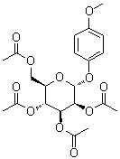 structure of CAS# 17042-40-9, 4-Methoxyphenyl alpha-D-mannopyranoside tetraacetate