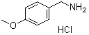 CAS # 17061-61-9, 4-Methoxybenzylamine hydrochloride, [[4-Methoxyphenyl]methyl]amine hydrochloride, p-Methoxybenzylamine hydrochloride