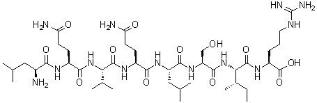 CAS 登录号：170655-69-3, L-亮氨酰-L-谷氨酰胺酰-L-缬氨酰-L-谷氨酰胺酰-L-亮氨酰-L-丝氨酰-L-异亮氨酰-L-精氨酸