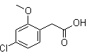 structure of CAS# 170737-95-8, 4-Chloro-2-methoxybenzeneacetic acid