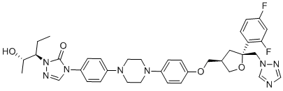 structure of CAS# 171228-50-5, 泊沙康唑非对映异构体6(R,R,R,S)