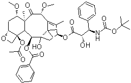 CAS # 1714967-27-7, (alphaS,betaR)-beta-[[(1,1-Dimethylethoxy)carbonyl]amino]-alpha-hydroxybenzenepropanoic acid (2aR,4S,4aS,6R,9S,11S,12S,12aR,12bS)-12b-(acetyloxy)-12-(benzoyloxy)-2a,3,4,4a,5,6,9,10,11,12,12a,12b-dodecahydro-11-hydroxy-4,6-dimethoxy-4a,8,13,13-tetramethyl-5-oxo-7,11-methano-1H-cyclodeca[3,4]benz[1,2-b]oxet-9-yl ester