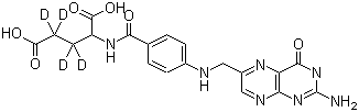 CAS 登录号：171777-72-3, 叶酸-D4, N-[4-[[(2-氨基-1,4-二氢-4-氧代-6-蝶啶)甲基]氨基]苯甲酰基-2,3,5,6-D4]-L-谷氨酸