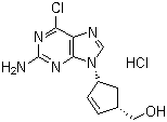 structure of CAS# 172015-79-1, (1S,4R)-4-(2-氨基-6-氯-9H-嘌呤-9-基)-2-环戊烯-1-甲醇盐酸盐