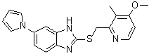 structure of CAS# 172152-35-1, 2-[[(4-Methoxy-3-methyl-2-pyridinyl)methyl]thio]-6-(1H-pyrrol-1-yl)-1H-benzimidazole