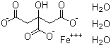 Iron(III) citrate trihydrate molecular structure (CAS 17217-76-4)