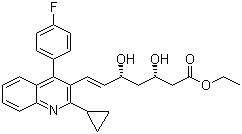 CAS # 172336-33-3, [R-(R*,S*)]-7-[2-Cyclopropyl-4-(4-fluorophenyl)-3-quinolinyl]-3,5-dihydroxy-6-heptenoic acid ethyl ester