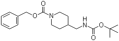 structure of CAS# 172348-56-0, 1-N-Cbz-4-N-(Boc-aminomethyl)piperidine