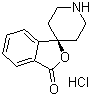 structure of CAS# 172733-79-8, Spiro[isobenzofuran-1(3H),4'-piperidin]-3-one hydrochloride