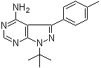 structure of CAS# 172889-26-8, 1-(1,1-Dimethylethyl)-3-(4-methylphenyl)-1H-pyrazolo[3,4-d]pyrimidin-4-amine