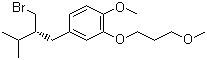 CAS # 172900-69-5, 2-(3-Methoxypropoxy)-4-((R)-2-(bromomethyl)-3-methylbutyl)-1-methoxybenzene, 4-[(2R)-2-(Bromomethyl)-3-methylbutyl]-1-methoxy-2-(3-methoxypropoxy)benzene