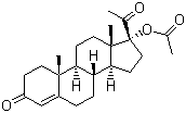 CAS # 17308-02-0, 3,20-Dioxopregn-4-en-17-beta-yl acetate, 17-(Acetyloxy)-pregn-4-ene-3,20-dione, 17-Hydroxypregn-4-ene-3,20-dione acetate