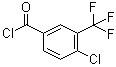structure of CAS# 1735-55-3, 4-Chloro-3-(trifluoromethyl)benzoyl chloride