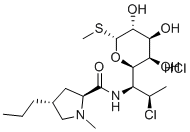 CAS # 17431-55-9, 7-Epiclindamycin hydrochloride, (2S,4R)-N-[(1S,2R)-2-chloro-1-[(2R,3R,4S,5R,6R)-3,4,5-trihydroxy-6-methylsulfanyloxan-2-yl]propyl]-1-methyl-4-propylpyrrolidine-2-carboxamide,hydrochloride
