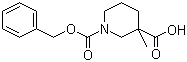 structure of CAS# 174543-78-3, 1-N-Cbz-3-Methylpiperidine-3-carboxylic acid