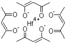 Hafnium acetylacetonate molecular structure (CAS 17475-67-1)