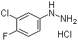 structure of CAS# 175135-74-7, 3-Chloro-4-fluorophenylhydrazine hydrochloride