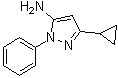 3-Cyclopropyl-1-phenyl-1H-pyrazol-5-amine molecular structure (CAS 175137-45-8)