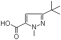 structure of CAS# 175277-11-9, 3-tert-Butyl-1-methyl-1H-pyrazole-5-carboxylic acid