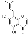 CAS # 175448-02-9, Eriosematin A, 5,7-Dihydroxy-8-(3-methyl-2-buten-1-yl)-4H-1-benzopyran-4-one