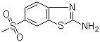 structure of CAS# 17557-67-4, 2-Amino-6-methylsulfonylbenzothiazole