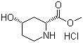 (2R,4S)-Methyl 4-hydroxypiperidine-2-carboxylate hydrochloride molecular structure (CAS 175671-44-0)