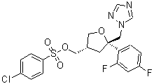 structure of CAS# 175712-02-4, (3S-顺式)-4-氯苯磺酸[5-(2,4-二氟苯基)四氢-5-(1H-1,2,4-三唑-1-基甲基)-3-呋喃基]甲基酯