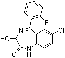 CAS # 17617-60-6, 7-Chloro-5-(2-fluorophenyl)-1,3-dihydro-3-hydroxy-2H-1,4-benzodiazepin-2-one