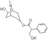 CAS # 17659-49-3, Raceanisodamine, Anisodamine, alpha-(Hydroxymethyl)benzeneacetic acid 6-hydroxy-8-methyl-8-azabicyclo[3.2.1]oct-3-yl ester, Tropic acid 6-hydroxy-3-tropanyl ester