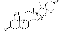 structure of CAS# 17676-33-4, 新鲁斯皂甙元