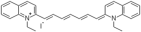 structure of CAS# 17695-32-8, 1,1'-Diethyl-2,2'-quinotricarbocyanine iodide