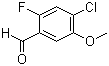 structure of CAS# 177034-24-1, 4-氯-2-氟-5-甲氧基苯甲醛