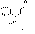 structure of CAS# 177201-79-5, 1-(叔丁氧羰基)吲哚啉-3-羧酸