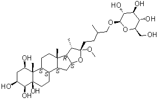 CAS # 177910-43-9, Wattoside B, (1beta,3beta,4beta,5beta)-26-(beta-D-Glucopyranosyloxy)-22-methoxyfurostan-1,3,4,5-tetrol