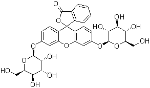 structure of CAS# 17817-20-8, 荧光素二(beta-D-吡喃半乳糖苷)