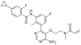 CAS # 1787294-07-8, Remibrutinib, N-[3-[6-amino-5-[2-[methyl(prop-2-enoyl)amino]ethoxy]pyrimidin-4-yl]-5-fluoro-2-methylphenyl]-4-cyclopropyl-2-fluorobenzamide