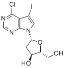 structure of CAS# 178995-71-6, (2R,3S,5R)-5-(4-氯-5-碘-7H-吡咯并[2,3-d]嘧啶-7-基)-2-(羟基甲基)四氢呋喃-3-醇