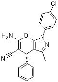 CAS # 1793093-50-1, (4S)-6-Amino-1-(4-chlorophenyl)-1,4-dihydro-3-methyl-4-phenyl-pyrano[2,3-c]pyrazole-5-carbonitrile