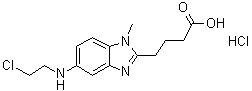 CAS # 1797881-48-1, 5-[(2-Chloroethyl)amino]-1-methyl-1H-benzimidazole-2-butanoic acid hydrochloride (1:1)